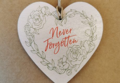 'Never Forgotten' Wooden Tag 6.5cm 'Never Forgotten' Wooden Tag 6.5cm Image