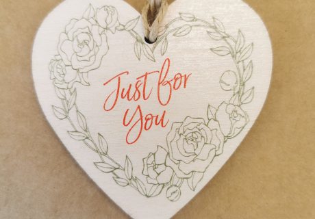 'Just For You' Wooden Tag 6.5cm 'Just For You' Wooden Tag 6.5cm Image