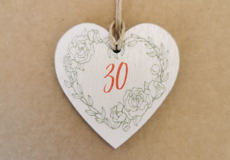 '30' Wooden Tag 5cm '30' Wooden Tag 5cm Image
