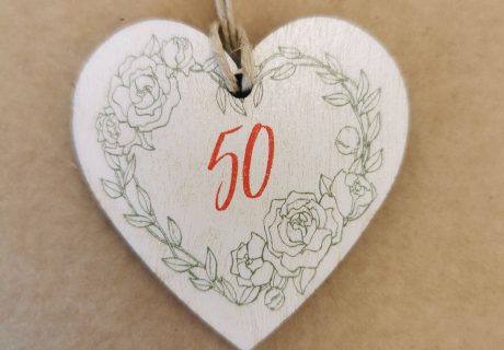 '50' Wooden Tag 5cm '50' Wooden Tag 5cm Image