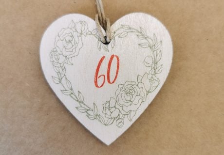 '60' Wooden Tag 5cm '60' Wooden Tag 5cm Image