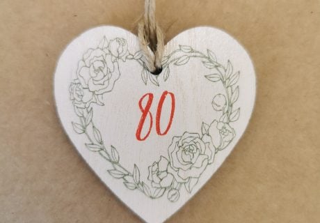 '80' Wooden Tag 5cm '80' Wooden Tag 5cm Image