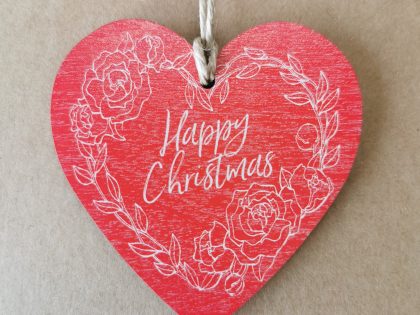'Happy Christmas' Wooden Tag 6.5cm 'Happy Christmas' Wooden Tag 6.5cm Image