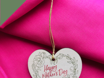 Mother's Day Tag & Pink Cotton Gift Bag Image
