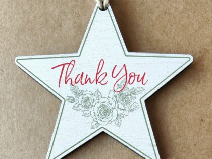 'Thank You' Wooden Tag 6.5cm 'Thank You' Wooden Tag 6.5cm Image