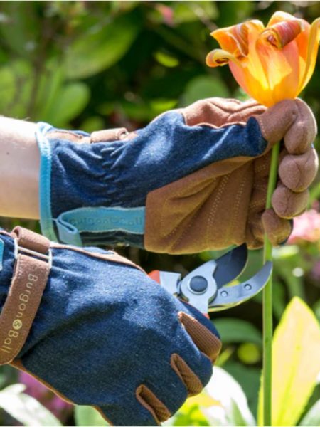 Ladies Gardening Gloves - Denim - Medium/Large - Image 3