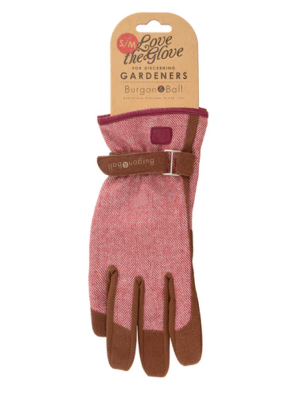 Ladies Red Tweed Gardening Gloves - Packaging image