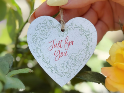 'Just For You' Wooden Tag 6.5cm 'Just For You' Wooden Tag 6.5cm Image