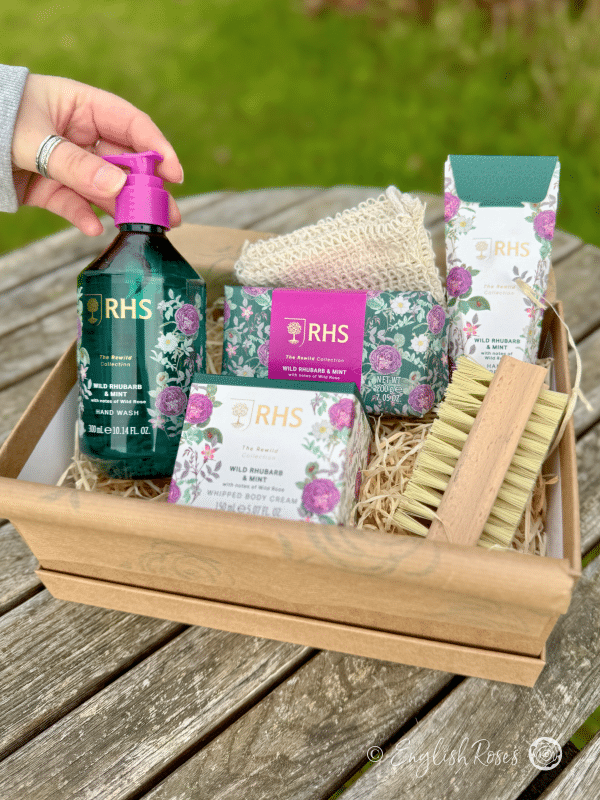 Wild Rhubrarb & Mint Refreshing Skin Care Gift Set - RHS Rewild Collection 1 - hand care eco-friendly gift box