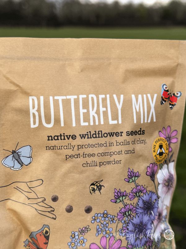 Butterfly Wildflower Seedball Bag Close up