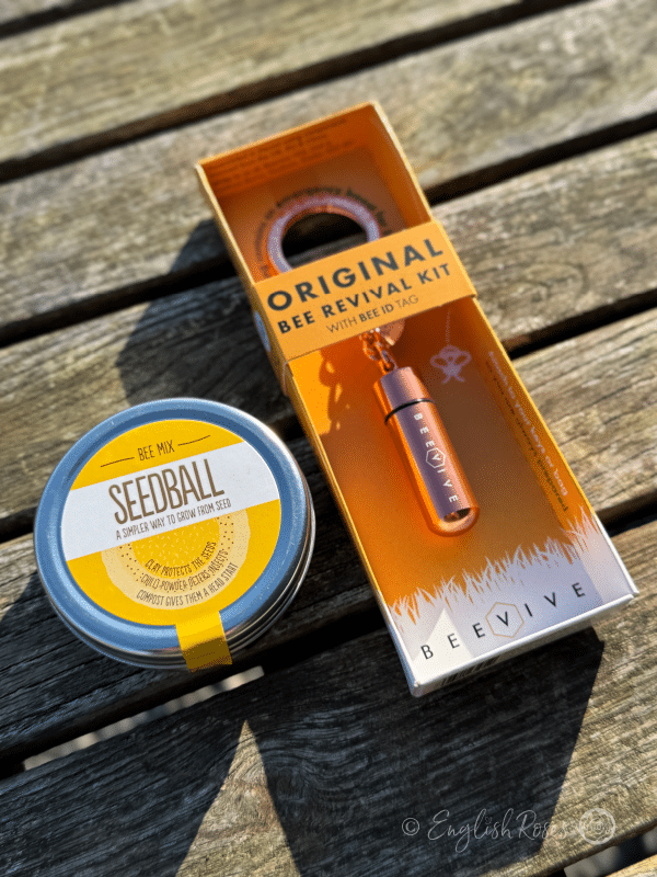 Bee Care Kit Seeds and Beevive Keyring Rose Gold 2