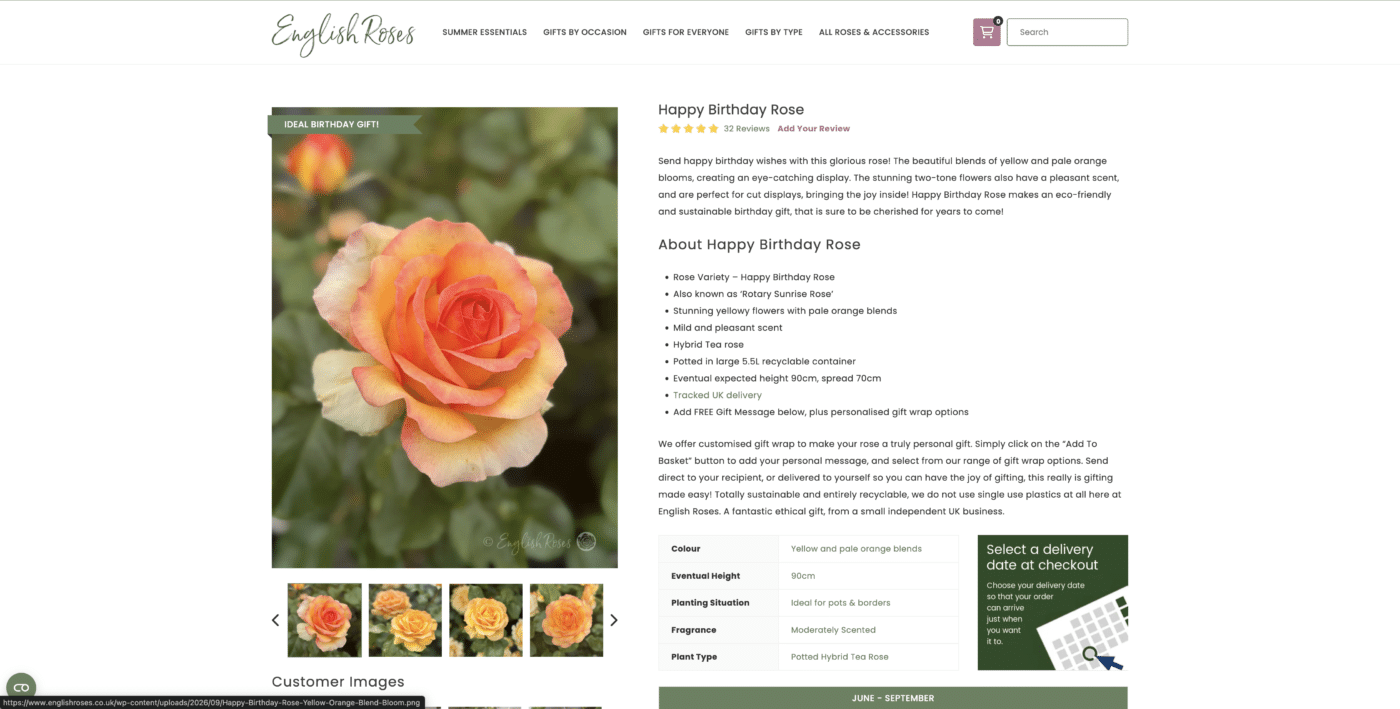 View your chosen rose